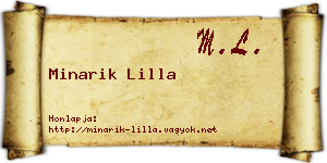 Minarik Lilla névjegykártya